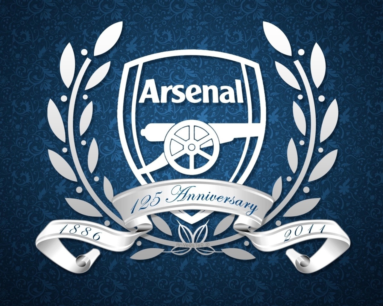 Screenshot №1 pro téma Arsenal Anniversary Logo 1280x1024