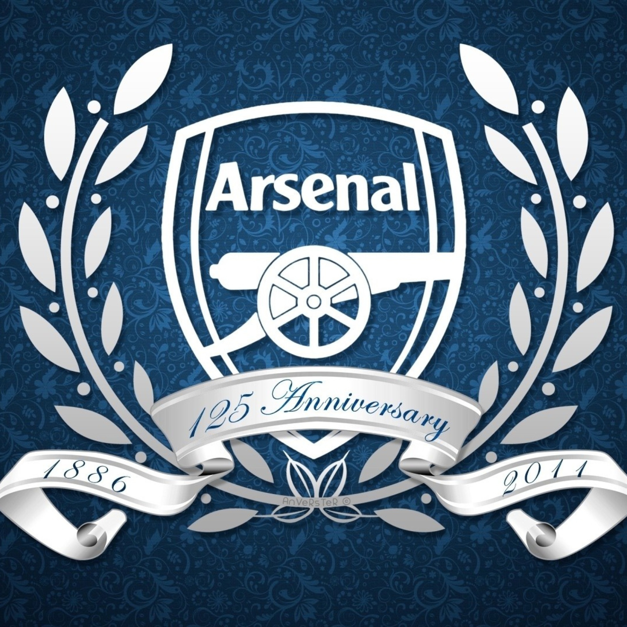Das Arsenal Anniversary Logo Wallpaper 2048x2048