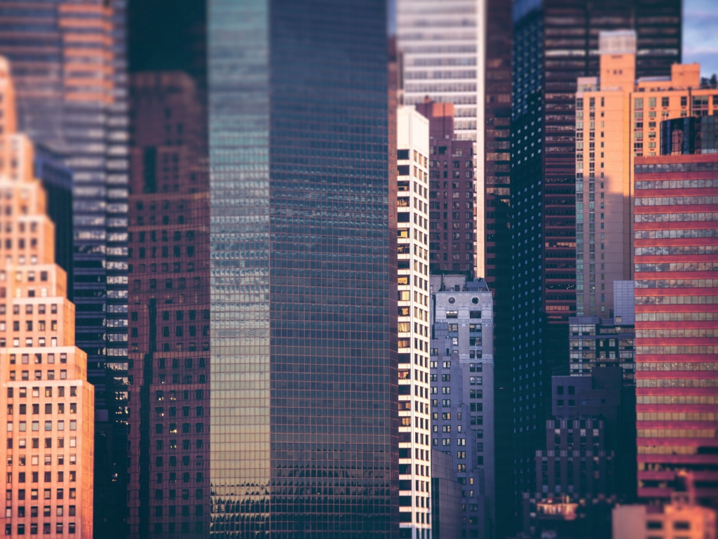 Das Manhattan Buildings Wallpaper 1024x768