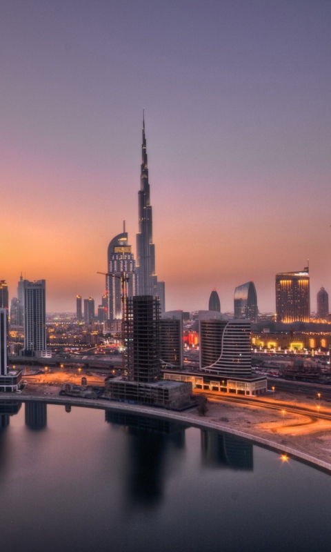 Screenshot №1 pro téma UAE Dubai Skyscrapers Sunset 480x800