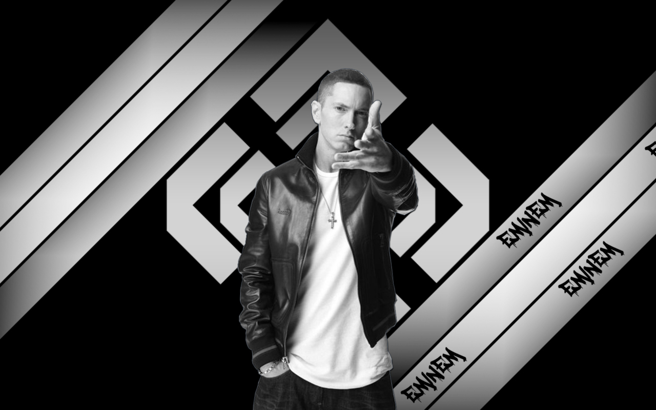 Screenshot №1 pro téma Eminem Black And White 1280x800