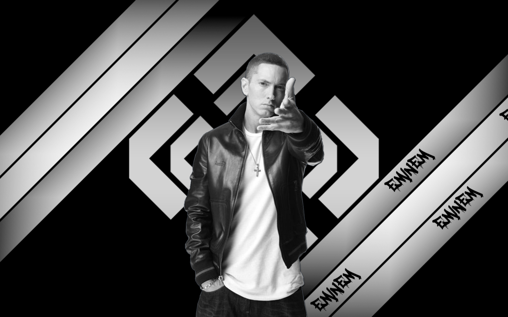 Eminem Black And White screenshot #1 1680x1050