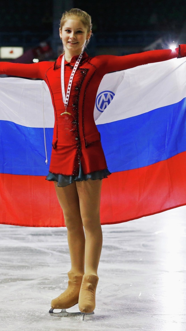 2014 Winter Olympics Figure Skater Champion Julia Lipnitskaya wallpaper 640x1136