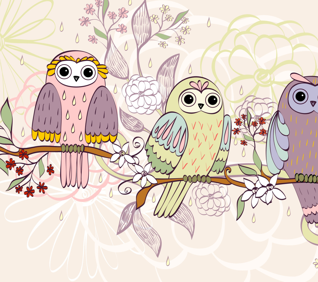 Fondo de pantalla Owls Texture 1080x960