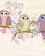 Fondo de pantalla Owls Texture 176x220