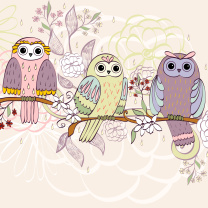 Обои Owls Texture 208x208