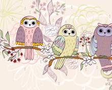 Обои Owls Texture 220x176