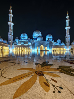Abu Dhabi Islamic Center for Muslims wallpaper 240x320