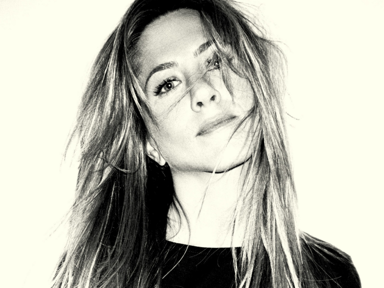 Screenshot №1 pro téma Jennifer Aniston Black And White Portrait 1280x960