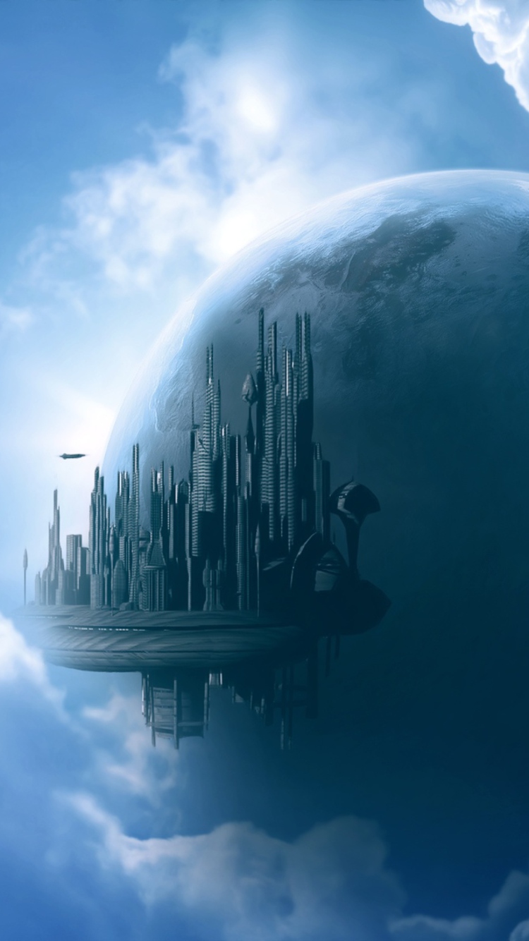 Sky City wallpaper 750x1334