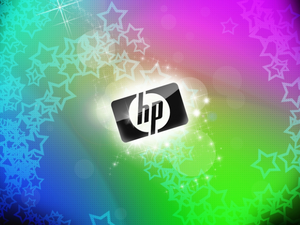 Das Rainbow Hp Logo Wallpaper 1024x768