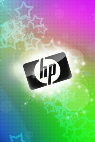 Fondo de pantalla Rainbow Hp Logo 320x480