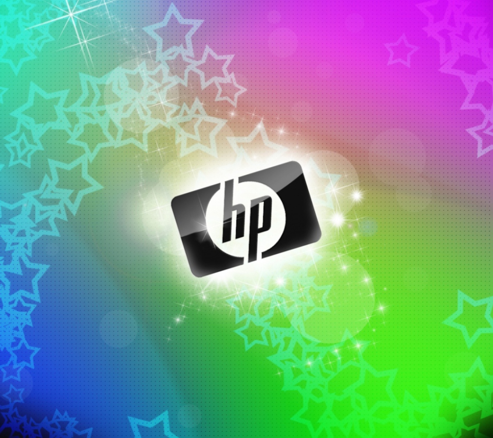 Rainbow Hp Logo wallpaper 960x854