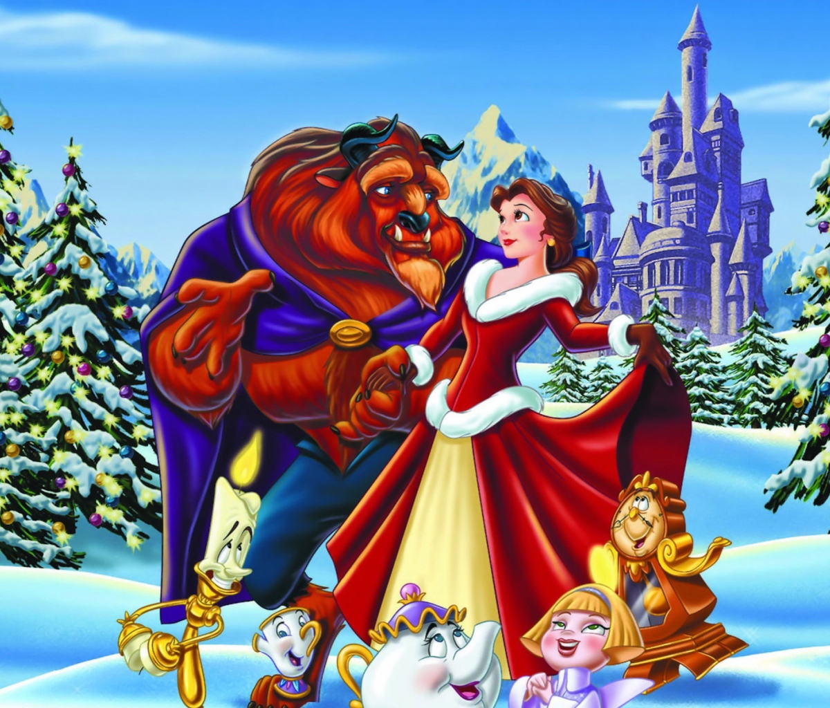 Обои Belles Christmas Disney 1200x1024