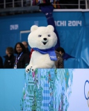 Fondo de pantalla Sochi 2014 Olympics Teddy Bear 128x160