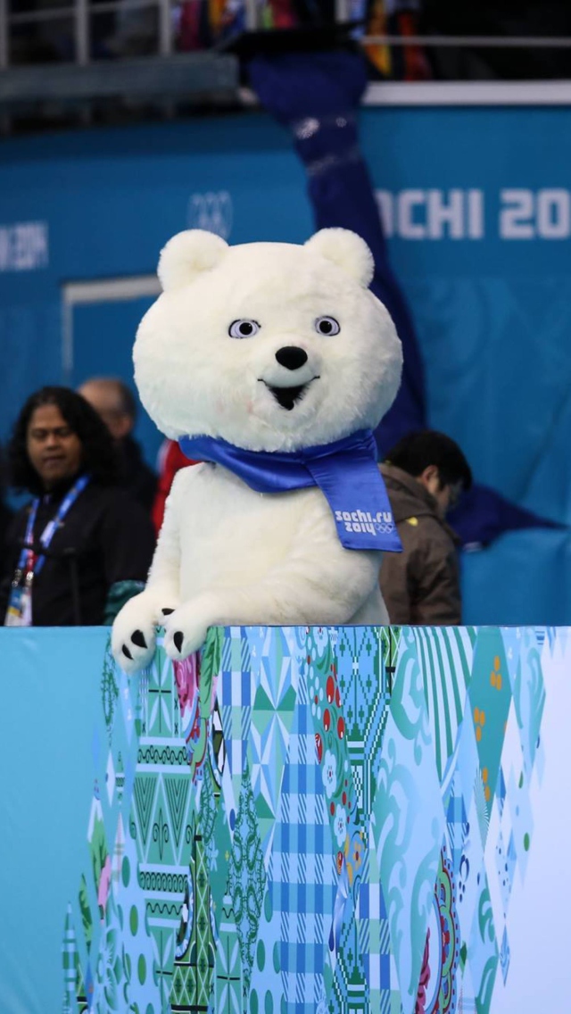 Sochi 2014 Olympics Teddy Bear wallpaper 640x1136