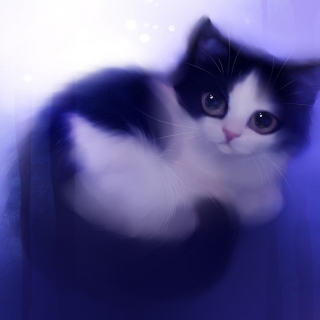 Cute Kitty Painting sfondi gratuiti per iPad 2