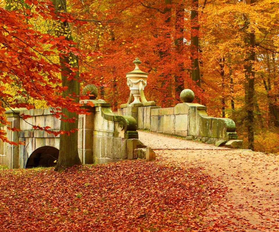 Screenshot №1 pro téma Autumn in Peterhof 960x800