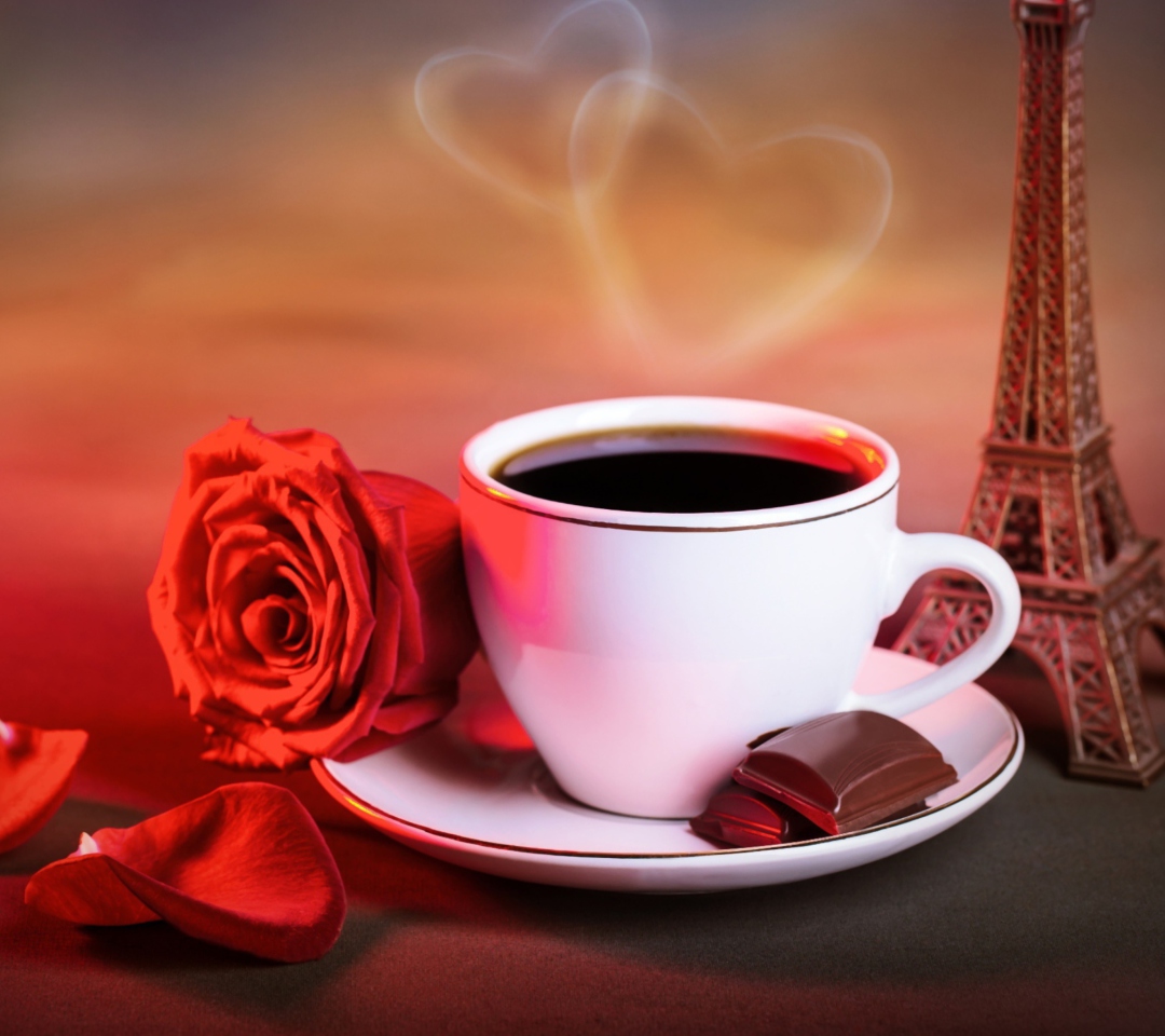 Das Romantic Coffee Wallpaper 1080x960