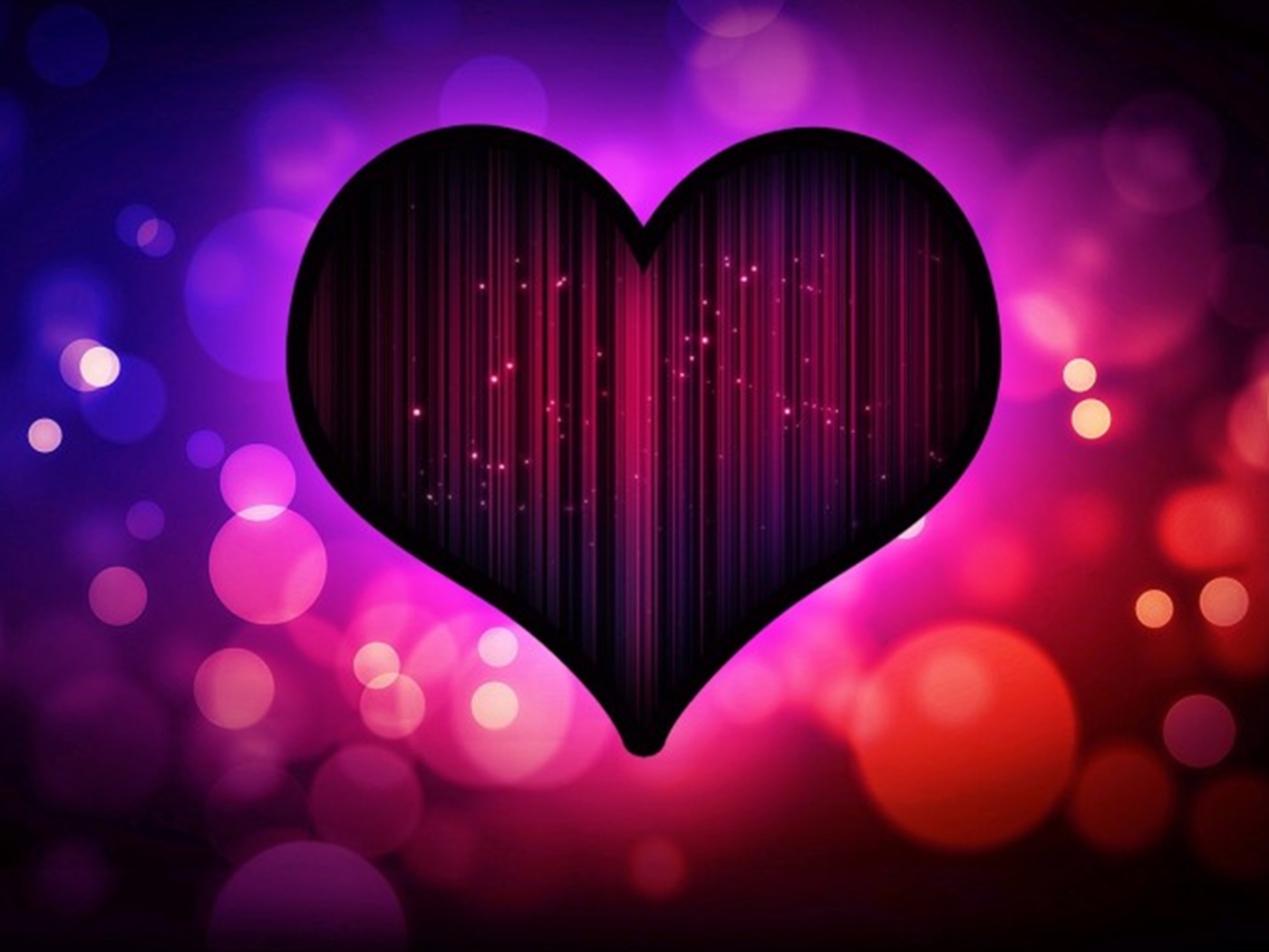 Fondo de pantalla Neon Heart 1400x1050