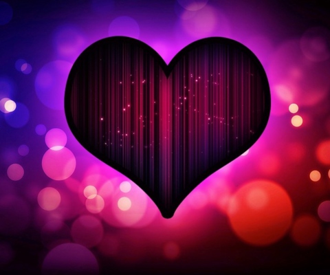 Neon Heart wallpaper 480x400