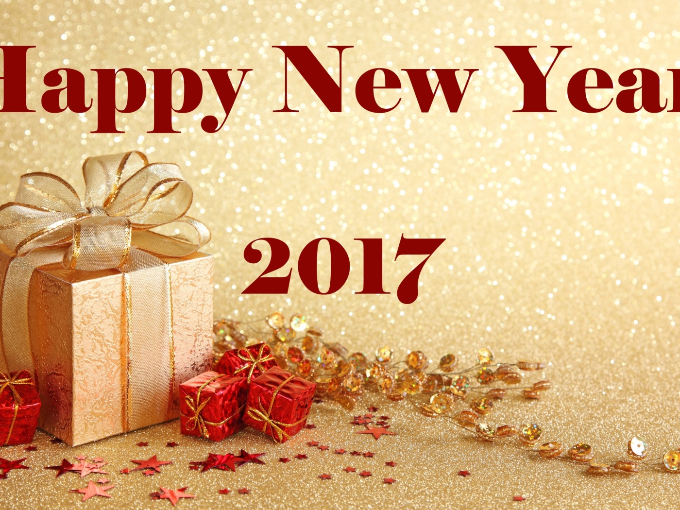 Screenshot №1 pro téma Happy New Year 2017 with Gifts 1400x1050