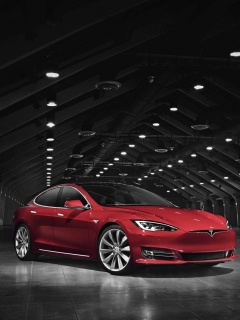 Das Tesla Model S Wallpaper 240x320