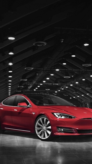 Das Tesla Model S Wallpaper 360x640