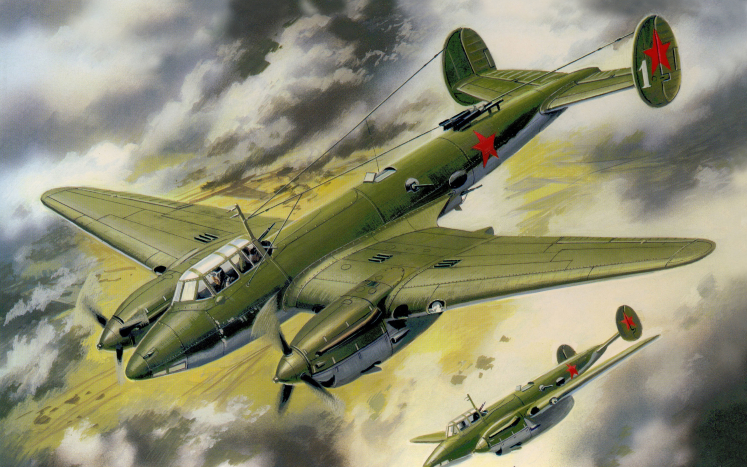 Das Petlyakov Pe 2 Soviet Bomber Wallpaper 2560x1600