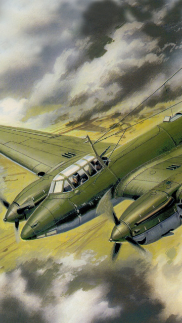 Fondo de pantalla Petlyakov Pe 2 Soviet Bomber 360x640