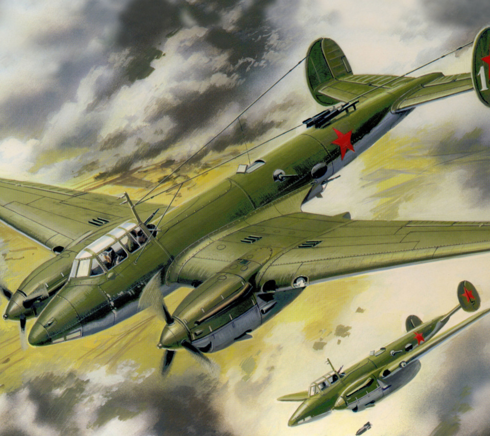Fondo de pantalla Petlyakov Pe 2 Soviet Bomber 960x854