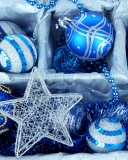 Blue Christmas Decorations screenshot #1 128x160
