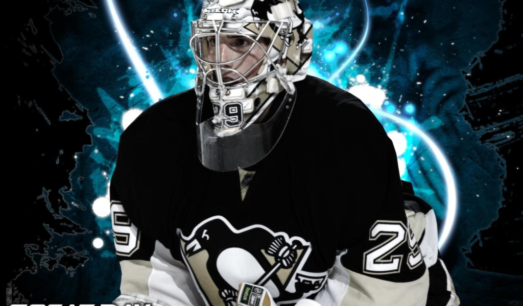 Das Pittsburgh Penguins Marc Andre Fleury Wallpaper 1024x600
