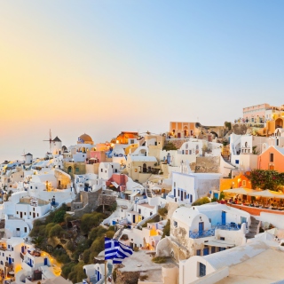 Santorini Greece - Obrázkek zdarma pro iPad 3