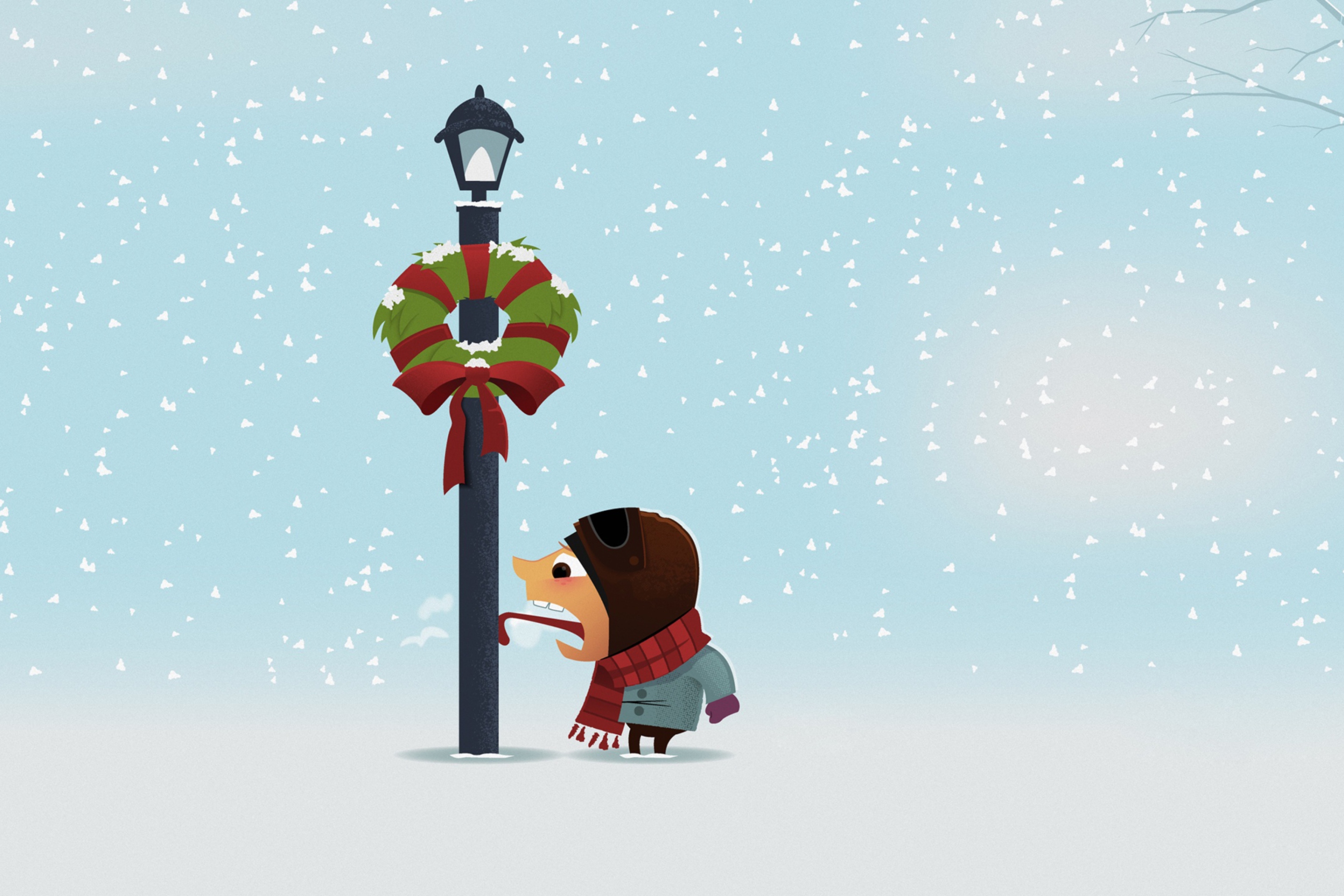 Screenshot №1 pro téma Cold Christmas Day 2880x1920