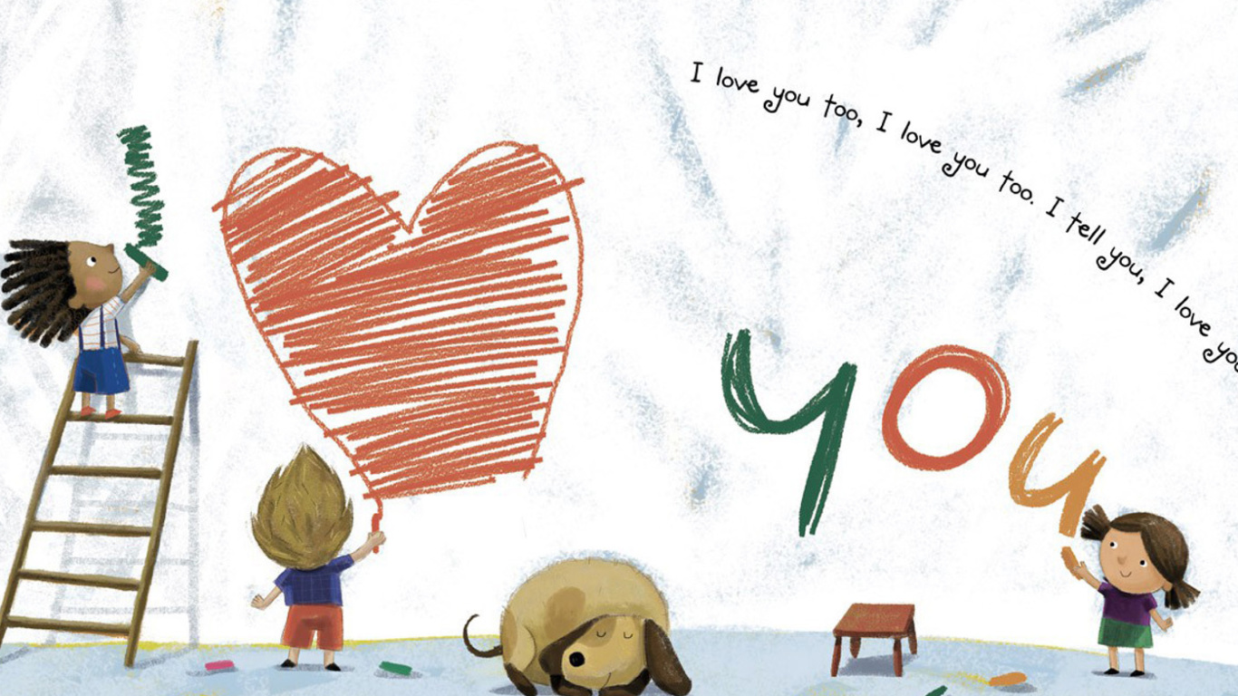 Screenshot №1 pro téma I Love You Creatures 1366x768