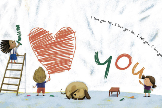 I Love You Creatures Background for Android, iPhone and iPad