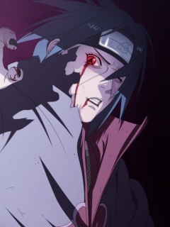 Screenshot №1 pro téma Naruto Itachi 240x320