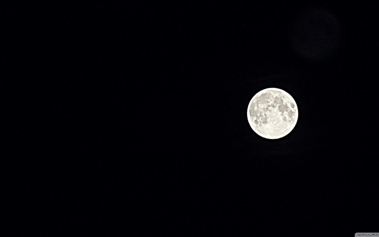 Обои Moon In Black Sky 1280x800