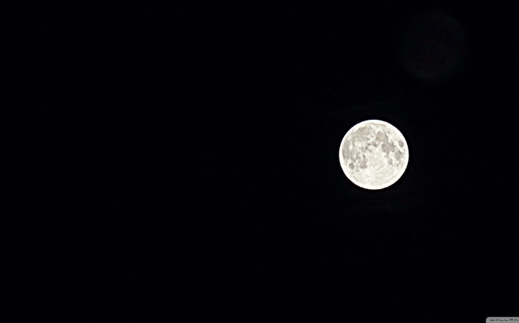 Moon In Black Sky wallpaper