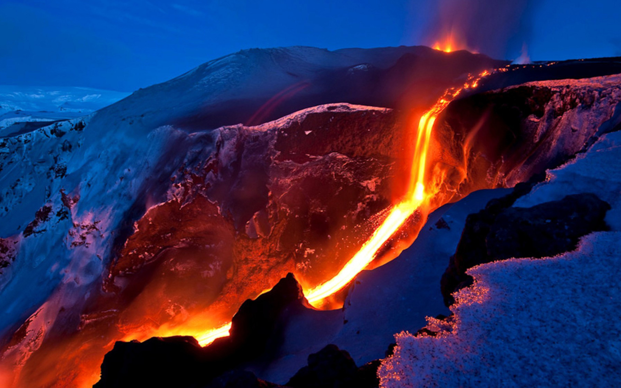 Sfondi Volcano Eruption 1280x800