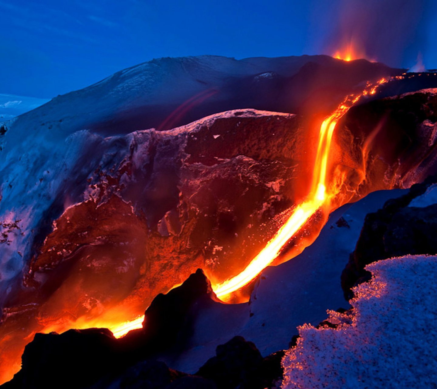 Fondo de pantalla Volcano Eruption 1440x1280