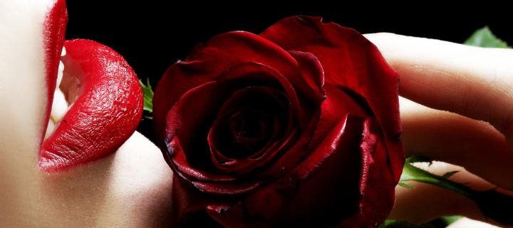Screenshot №1 pro téma Red Rose and Lipstick 720x320