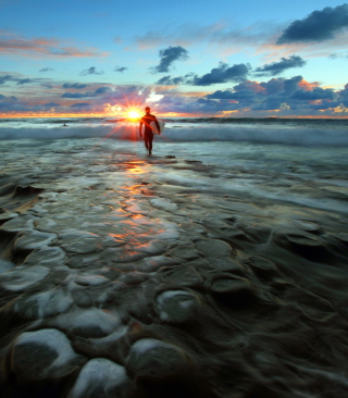 Sunset Surfing - Obrázkek zdarma pro iPhone 5C
