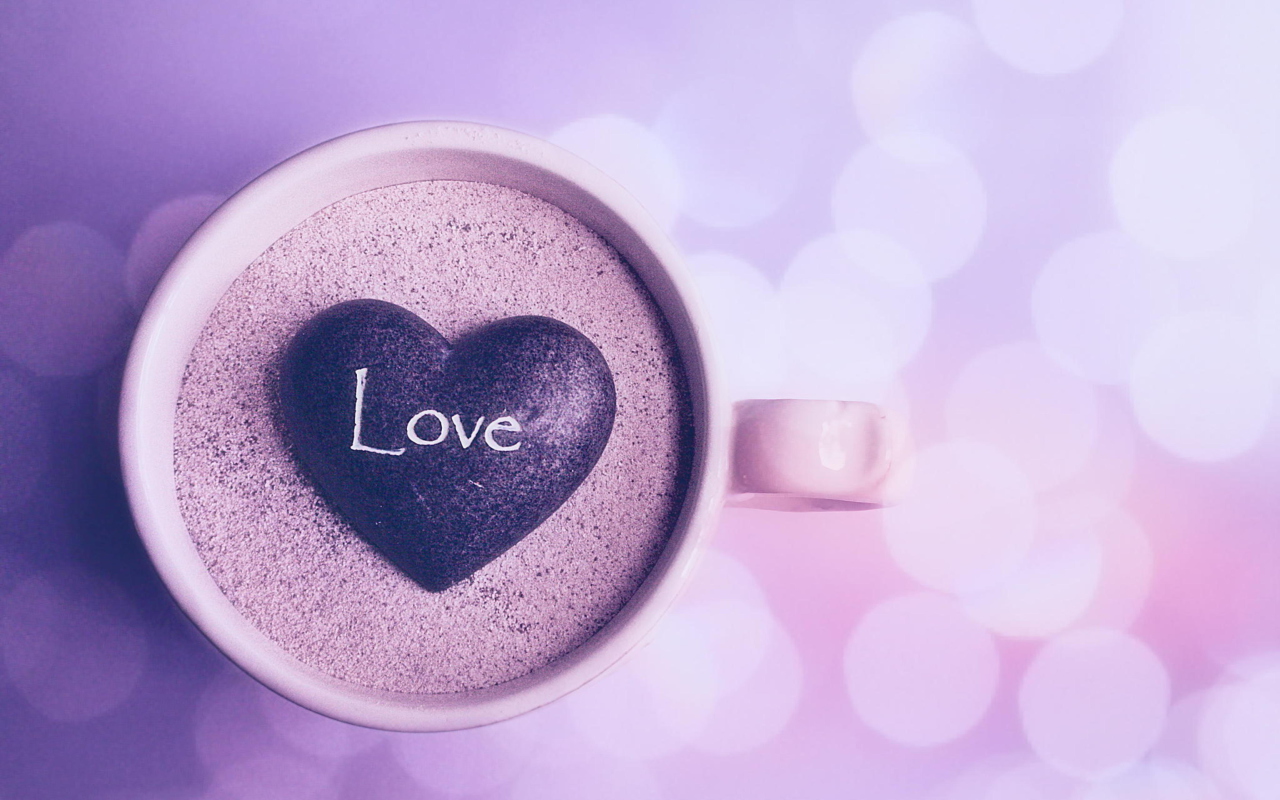 Screenshot №1 pro téma Love Heart In Coffee Cup 1280x800