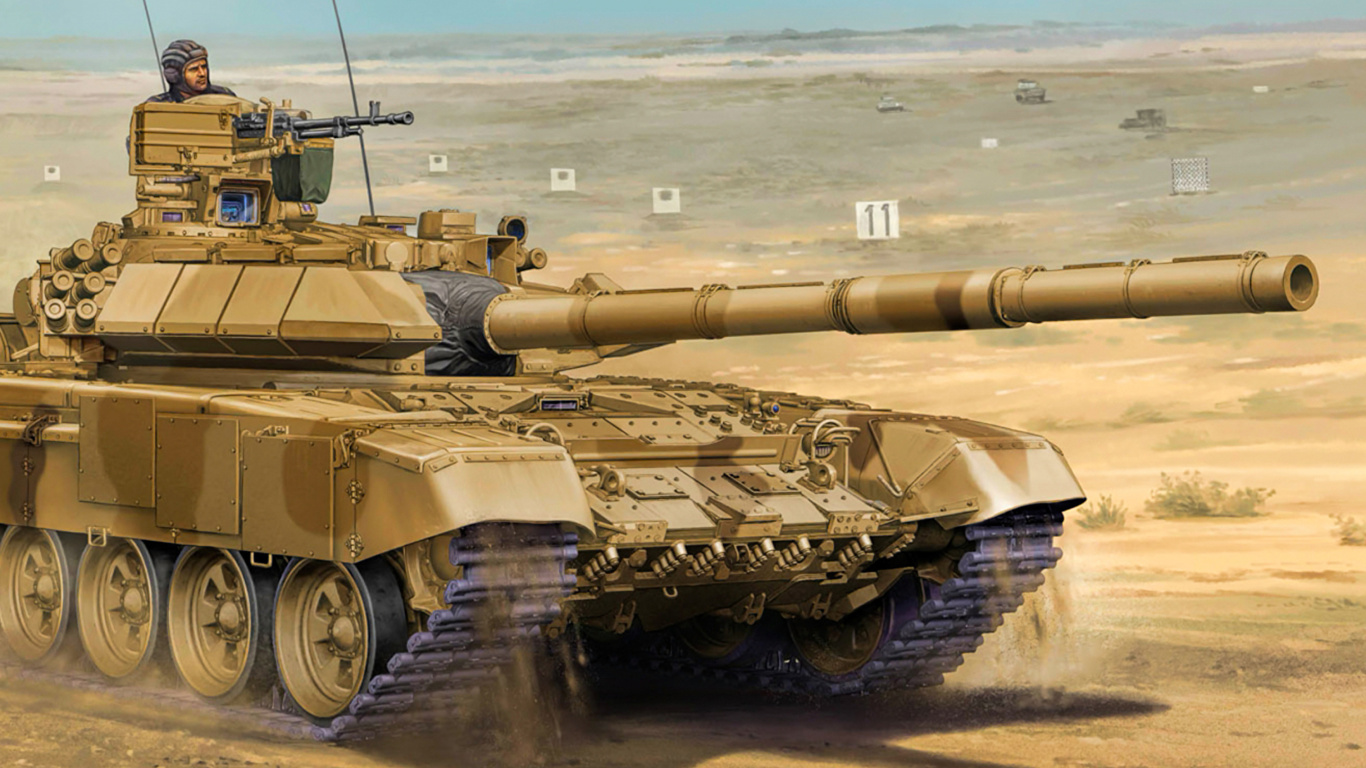 Обои T 90 Tank 1366x768