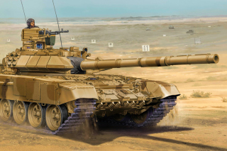 T 90 Tank Background for Android, iPhone and iPad