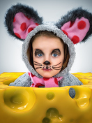 Little Girl In Mouse Costume wallpaper 132x176