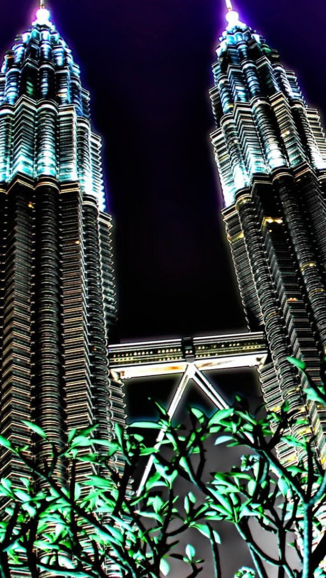 Malaysia, Petronas Towers Twins wallpaper 640x1136