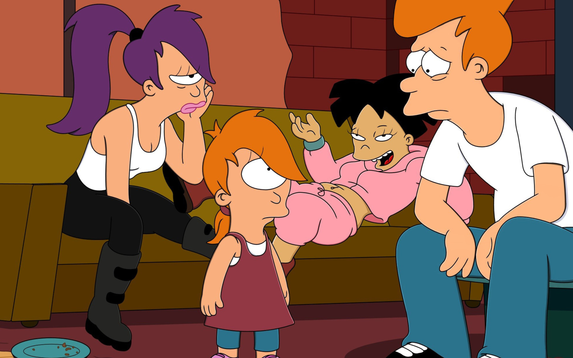 Das Futurama Family Wallpaper 1920x1200